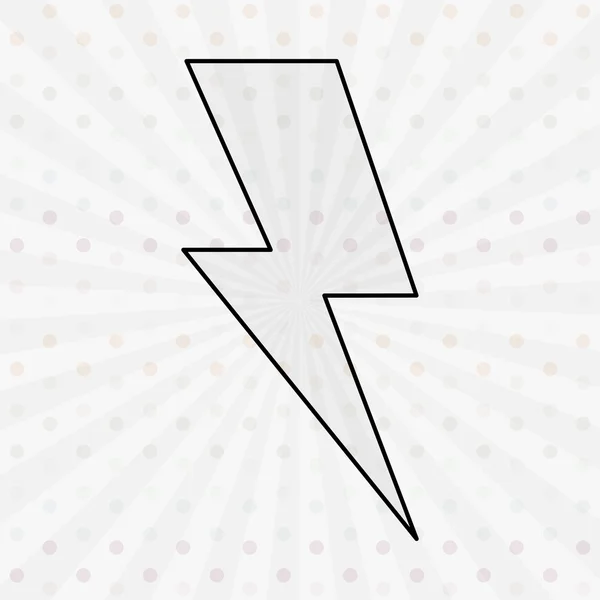 Thunder icon design — Stock Vector
