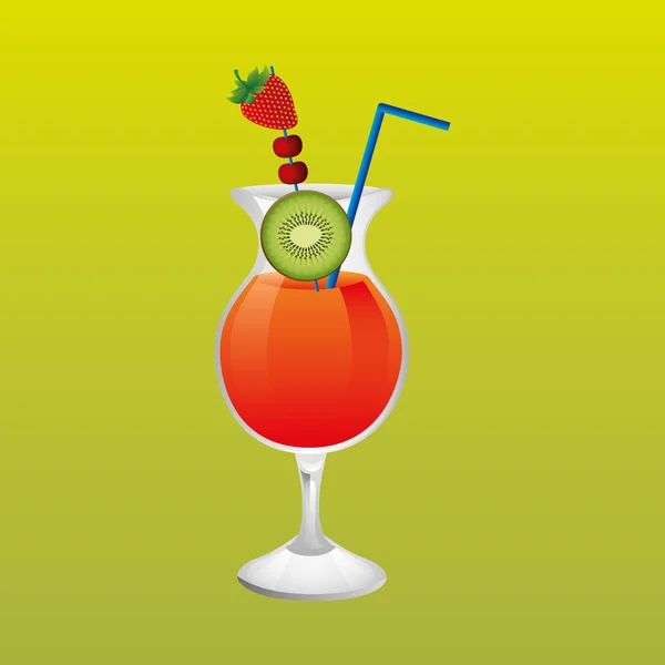 Design cocktail plage — Image vectorielle