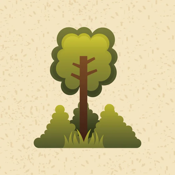 Árbol icono de diseño — Vector de stock