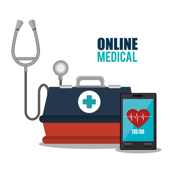 Online medicinsk design — Stock vektor