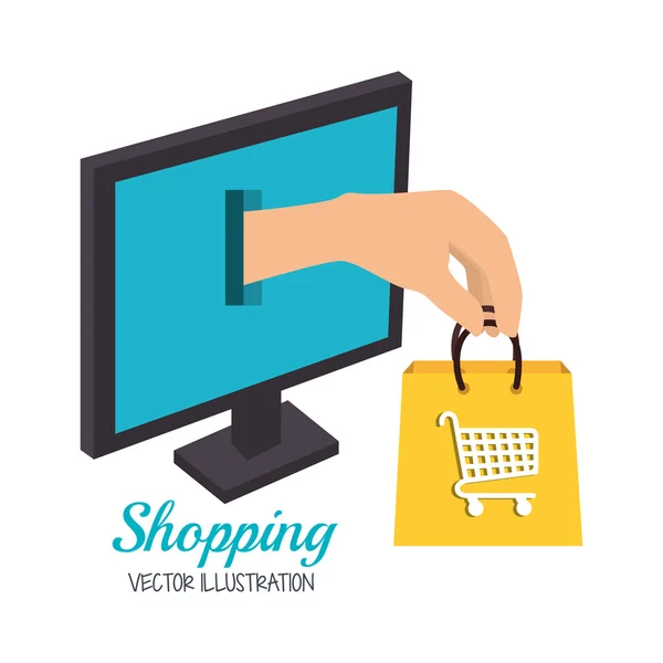 Vásárlás online design — Stock Vector