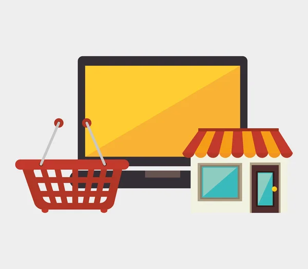 Compras online design — Vetor de Stock