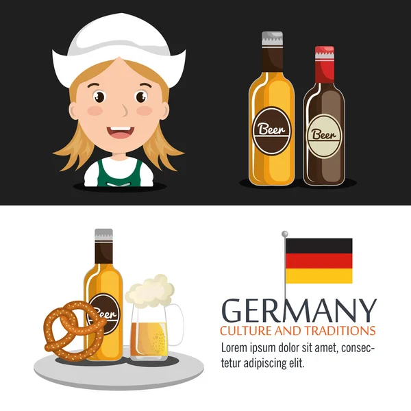 German culture design — Stock Vector