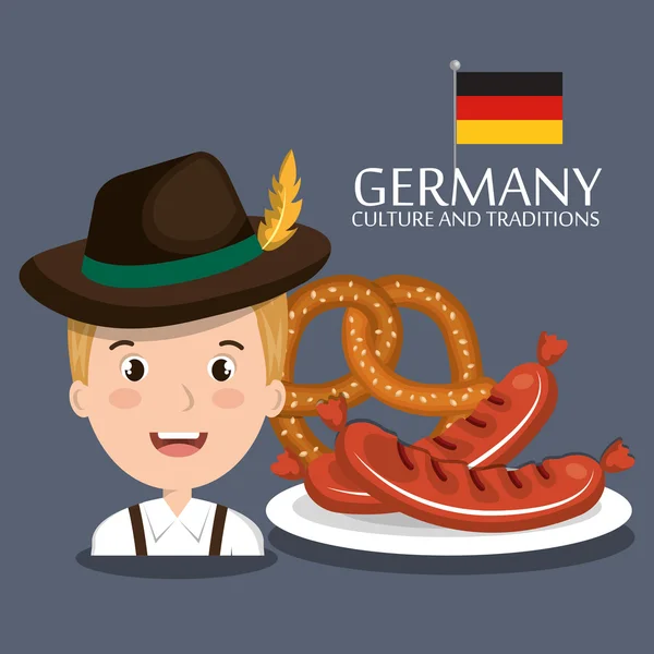 Diseño de cultura alemana — Vector de stock