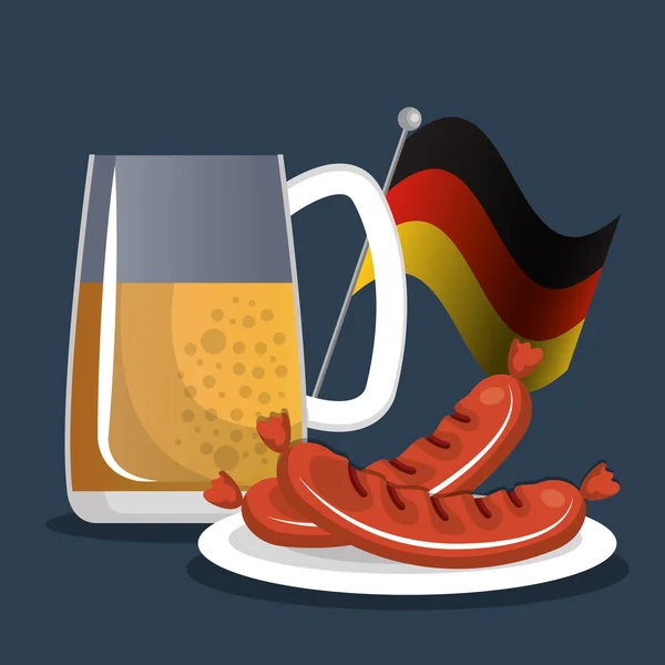Alman kültürü tasarımı — Stok Vektör