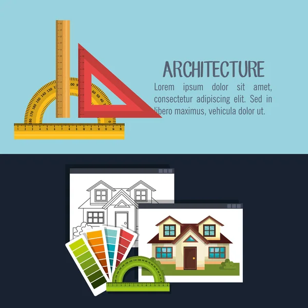Conception de projet d'architecture — Image vectorielle