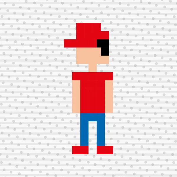 Pixel diseño avatar — Vector de stock