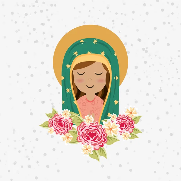 Bendito diseño virgen — Vector de stock