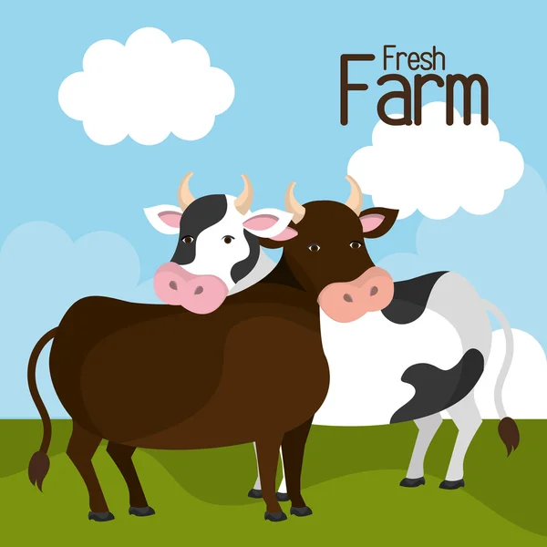 Diseño fresco de granja — Vector de stock