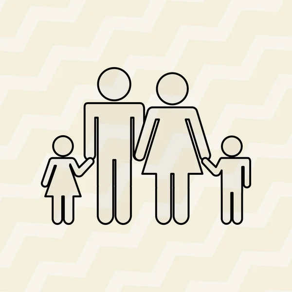 Familieleden ontwerp — Stockvector