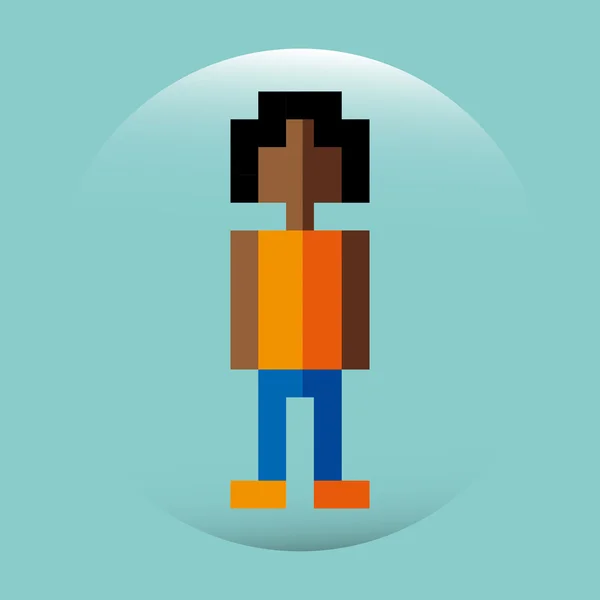 Conception d'avatar pixel — Image vectorielle