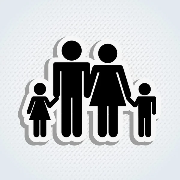 Familieleden ontwerp — Stockvector