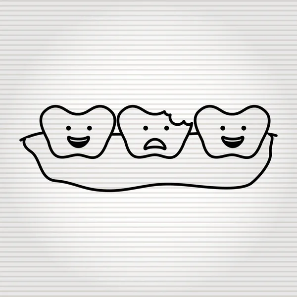 Tandheelkundige zorg pictogram ontwerp — Stockvector