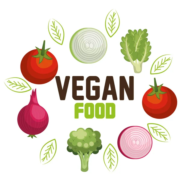 Diseño de menú de comida vegetariana — Vector de stock