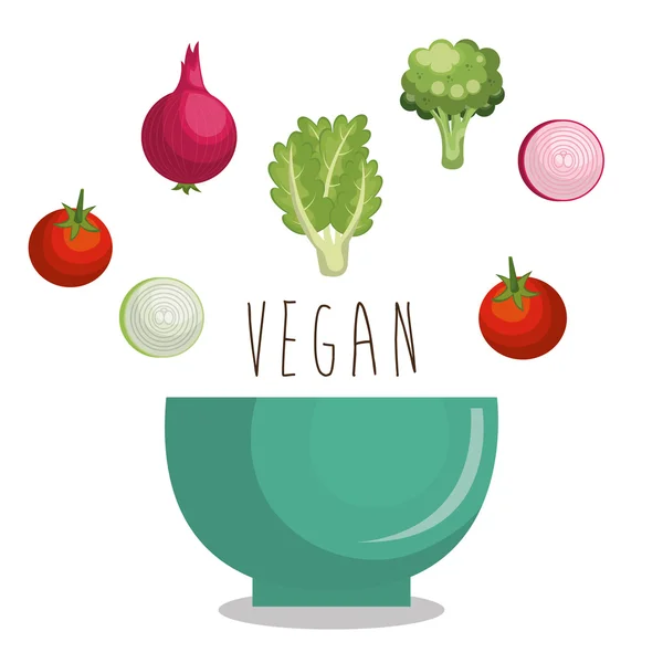 Vegetarisk mat menyn design — Stock vektor