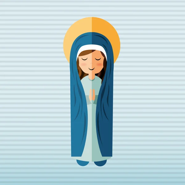 Bendito diseño virgen — Vector de stock