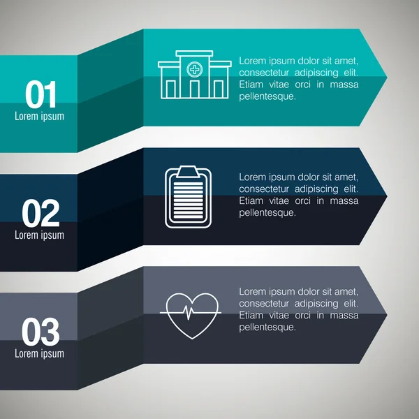 Tıbbi infographics tasarım — Stok Vektör