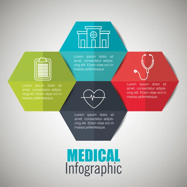 Diseño de infografías médicas — Vector de stock