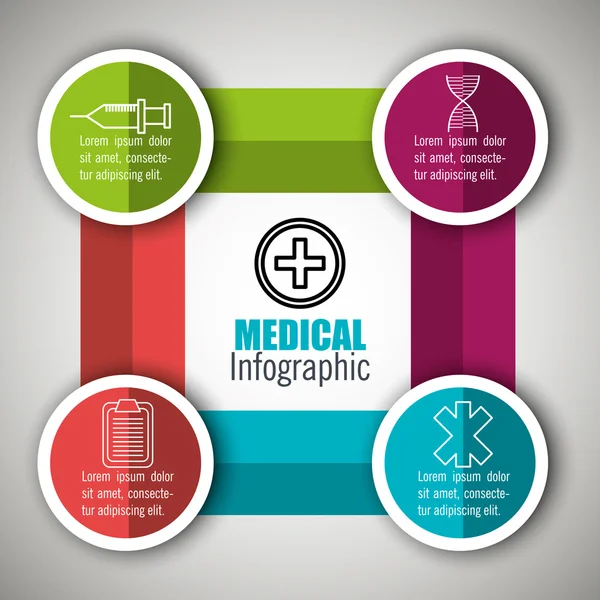 Infographie médicale conception — Image vectorielle