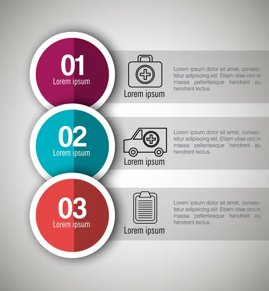 Medical infographics design — Stock Vector