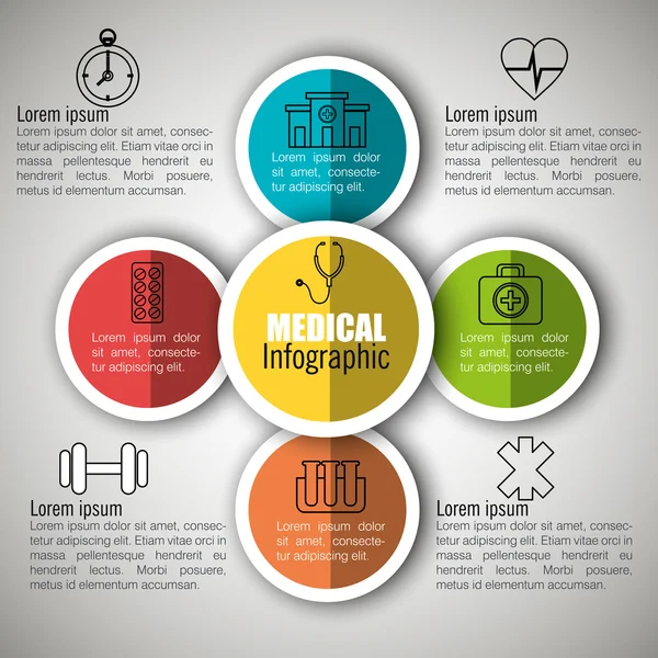 Zdravotní infografiky design — Stockový vektor
