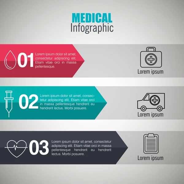 Infographie médicale conception — Image vectorielle