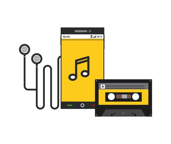 Musik mobil design — Stock vektor