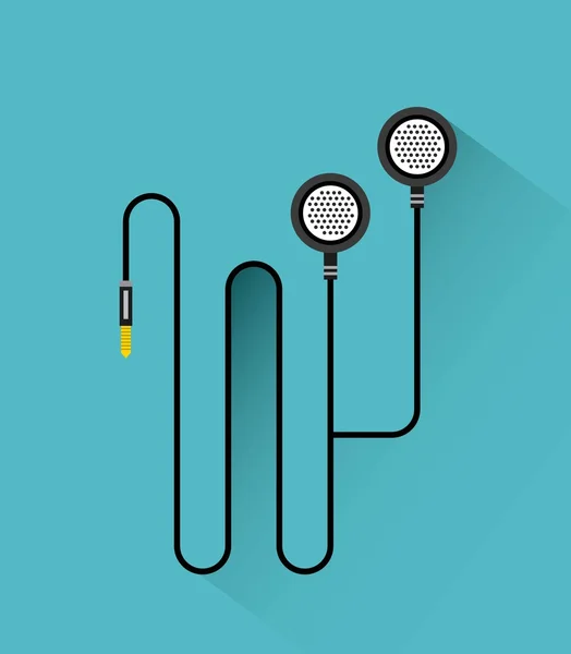 Auriculares icono de diseño — Vector de stock