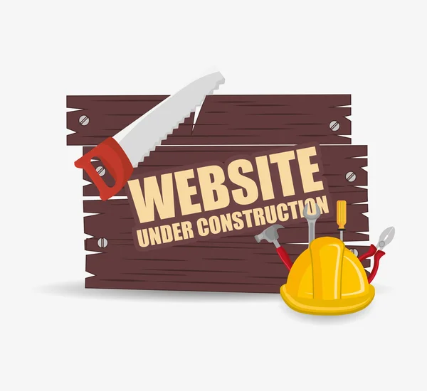 Site web en construction design — Image vectorielle