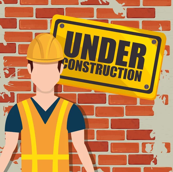 En construcción diseño — Vector de stock