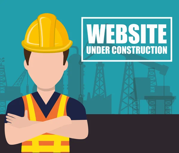 Sitio web en construcción diseño — Vector de stock