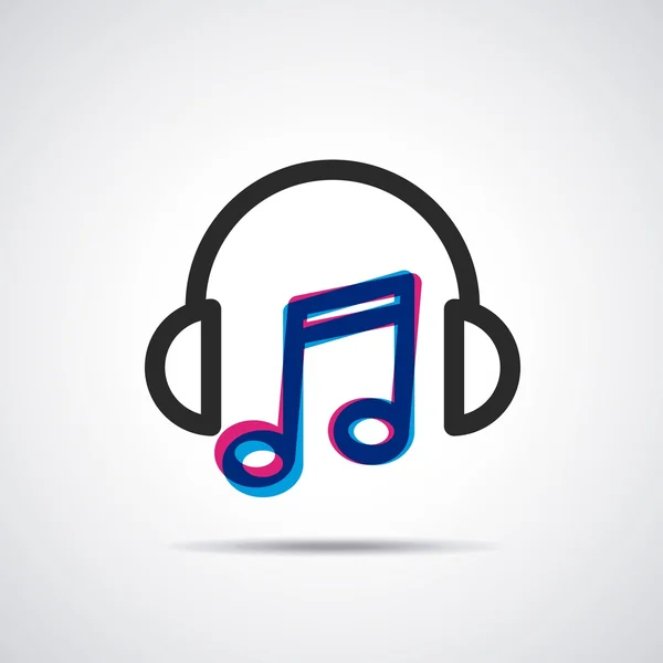 Auriculares icono de diseño — Vector de stock