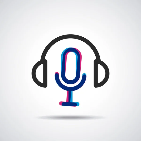 Auriculares icono de diseño — Vector de stock