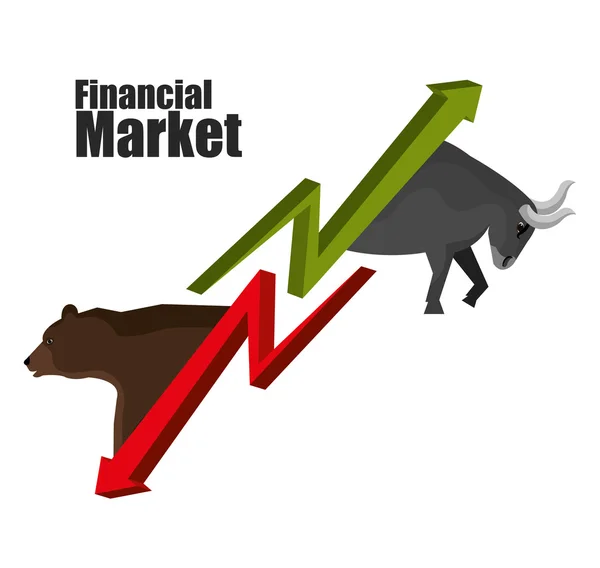 Stock financial market design — Stock Vector