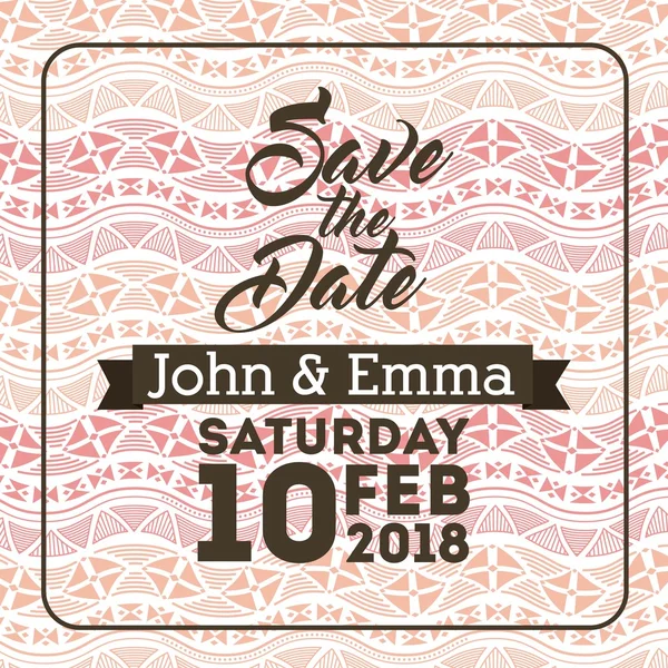 Conception d'invitation de mariage — Image vectorielle