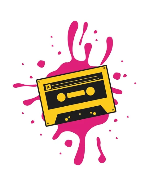 Design icône cassette — Image vectorielle