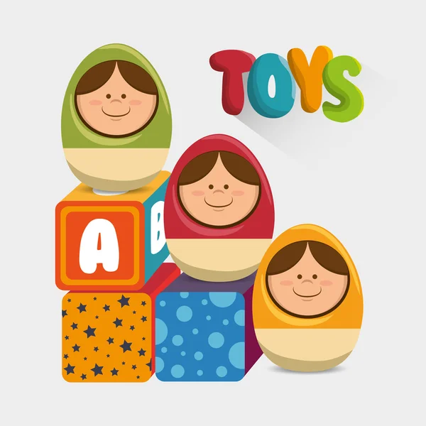 Leuke speelgoed design — Stockvector