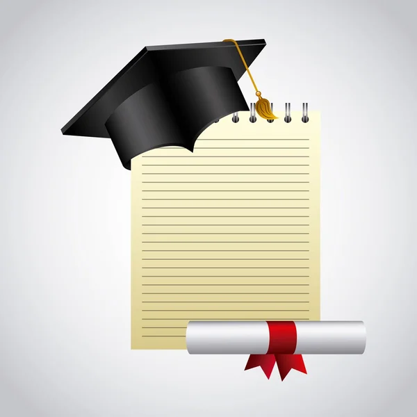 Conception de célébration de diplôme — Image vectorielle