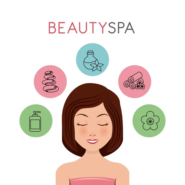 Belleza spa diseño — Vector de stock