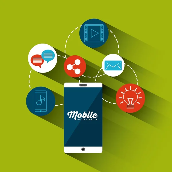 Mobile technology design — Stock Vector