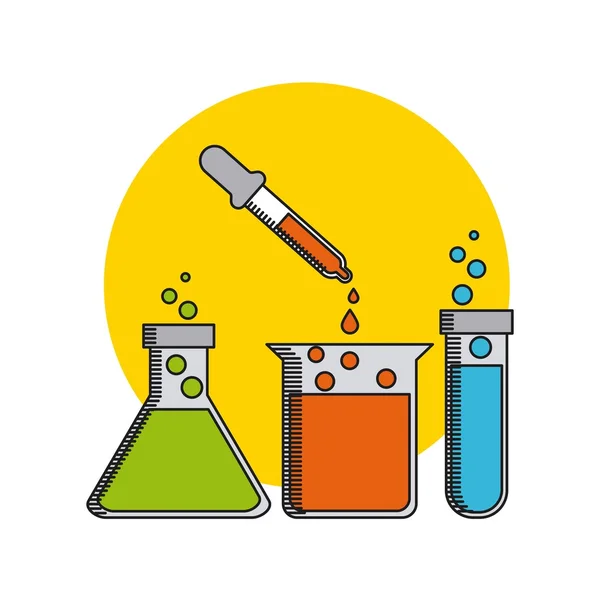 Science lab design — Stock Vector