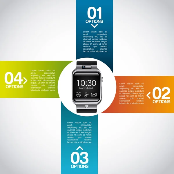 SmartWatch teknik design — Stock vektor