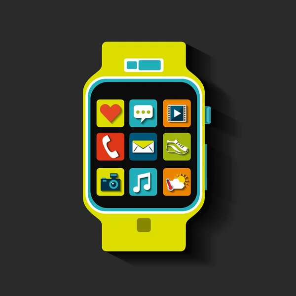 Design de tecnologia smartwatch — Vetor de Stock