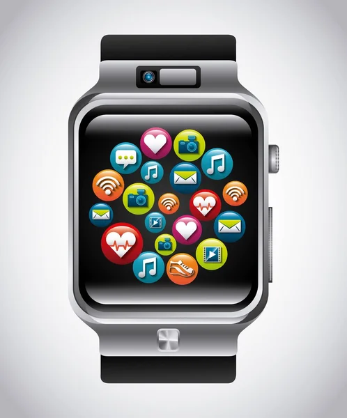 Smartwatch conception de la technologie — Image vectorielle