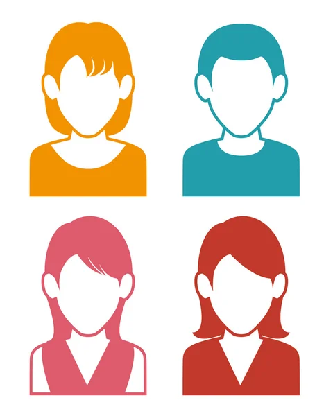 Avatares diseño de personas — Vector de stock