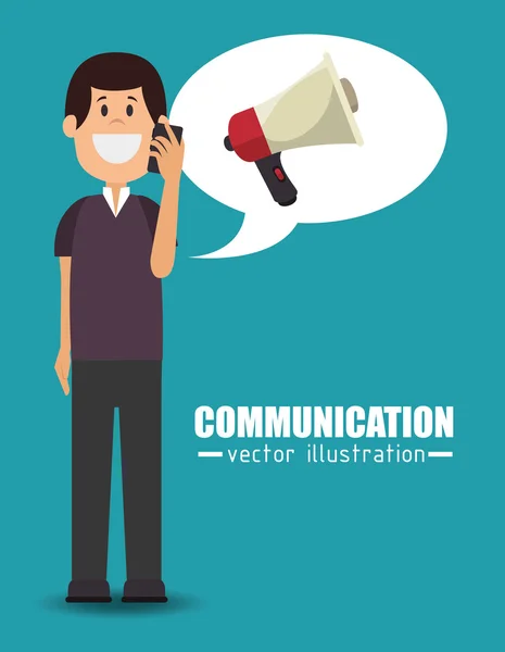 Conception de concept de communication — Image vectorielle