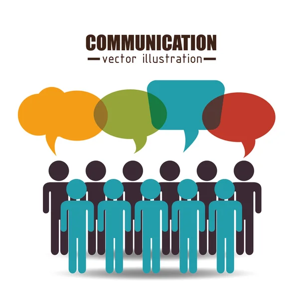 Diseño del concepto de comunicación — Vector de stock