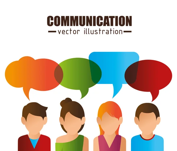 Conception de concept de communication — Image vectorielle