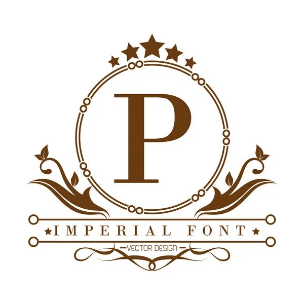 Імперська шрифт дизайн — стоковий вектор