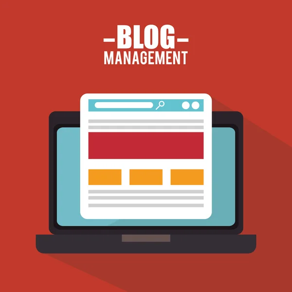 Blog management  design — Stock Vector
